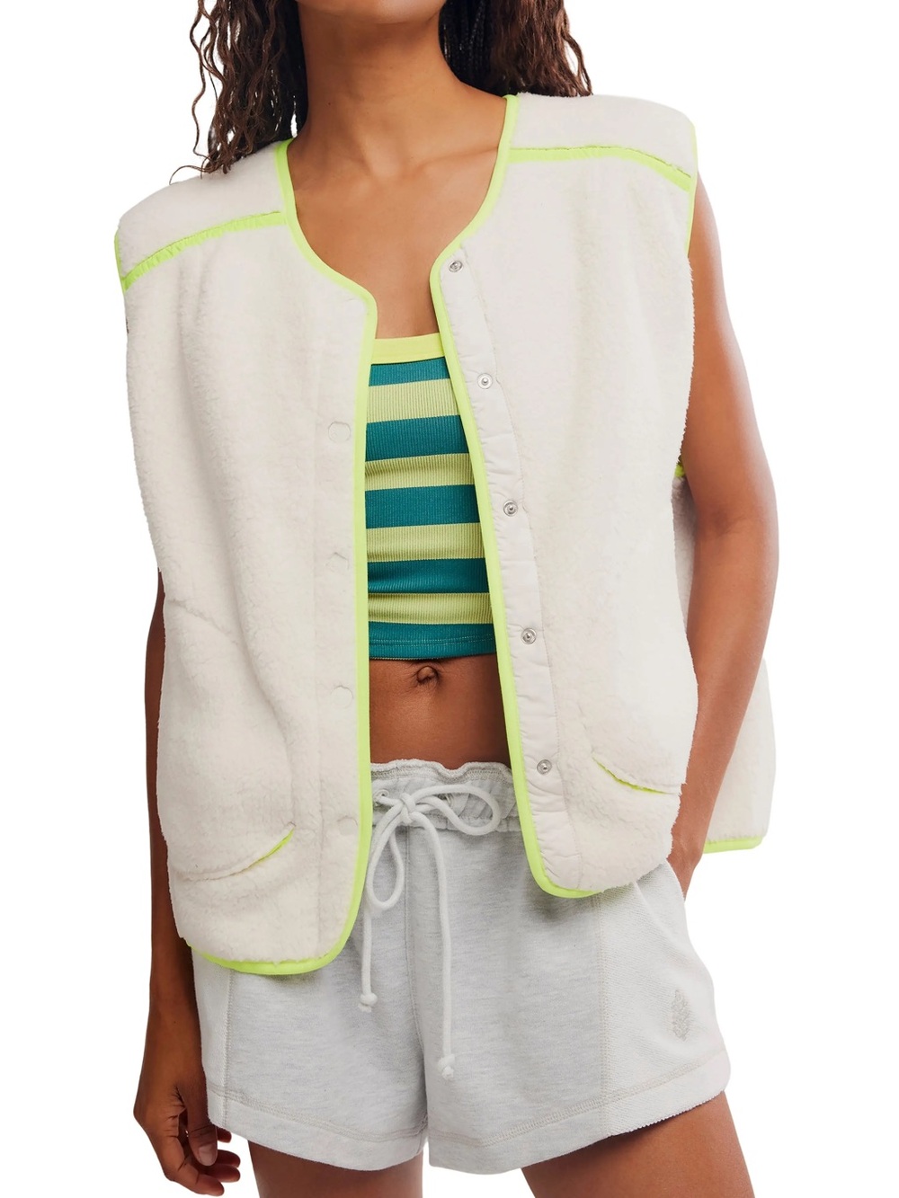 Free People FP movement High water resistant Sherpa vest